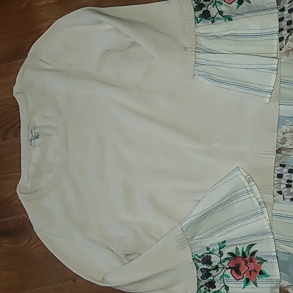 John Mark Embroidered Multicolor Blouse Sweater sz M - Picture 6 of 7